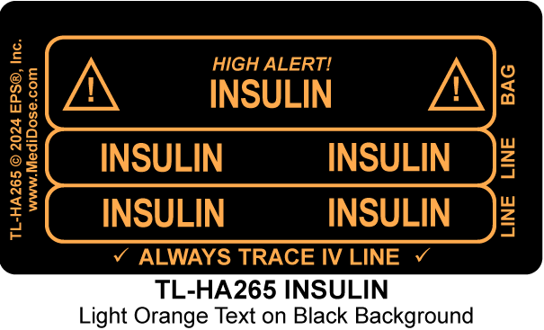 Line Tracing Label - INSULIN - TL-HA265 (1,000 Labels)
