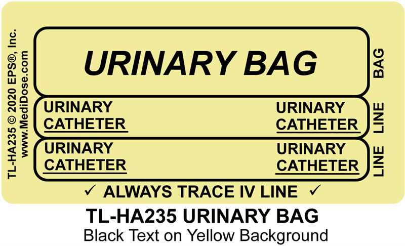Line Tracing Label - URINARY BAG - TL-HA235 (1,000 Labels)