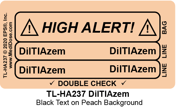 Line Tracing Label - DilTIAzem - TL-HA237 (1,000 Labels)-1
