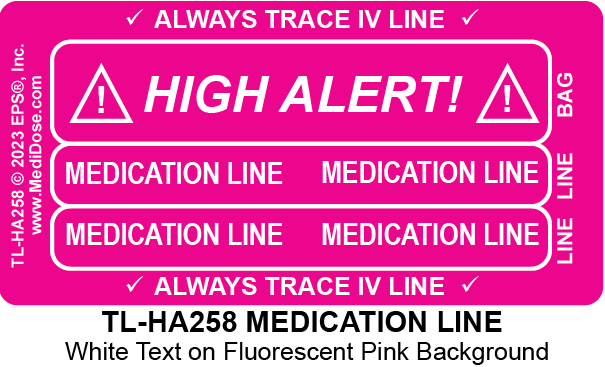 Line Tracing Label - MEDICATION LINE - TL-HA258 (1,000 Labels)