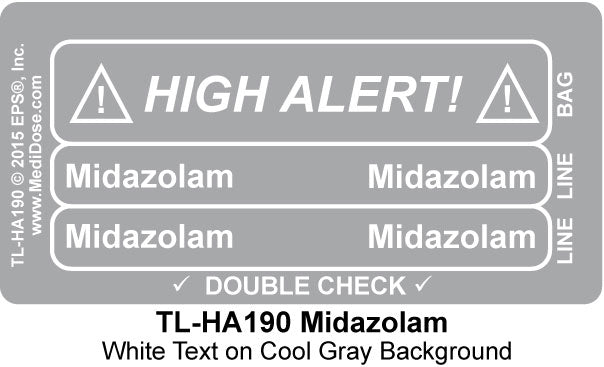 Line Tracing Label - Midazolam - TL-HA190 (1,000 Labels)