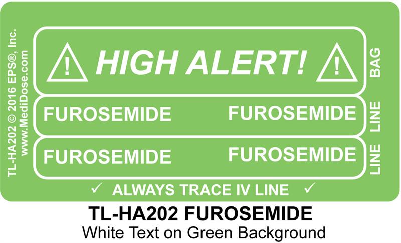 Line Tracing Label - FUROSEMIDE - TL-HA202(1,000 Labels)