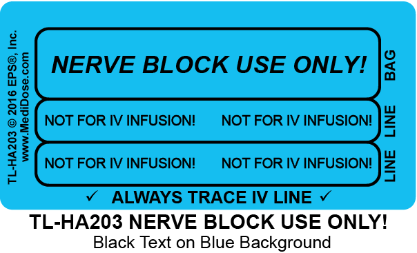 Line Tracing Label - NERVE BLOCK USE ONLY - TL-HA203 (1,000 Labels)