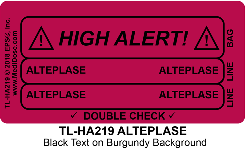 Line Tracing Label - ALTEPLASE - TL-HA219 (1,000 Labels)