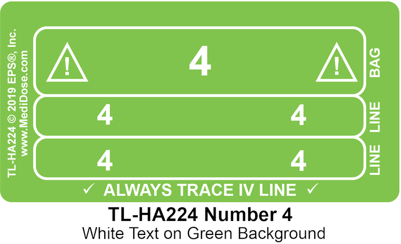 Line Tracing Label - Number 4 - TL-HA224 (1,000 Labels)