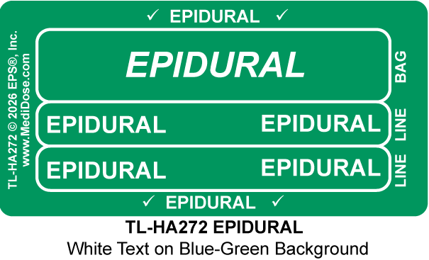 Line Tracing Label - EPIDURAL - TL-HA272 (1,000 Labels)