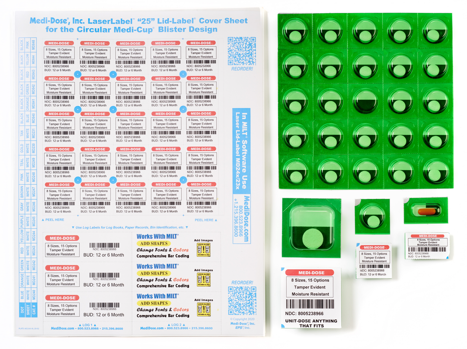 Detect-A-Dose Lid-Label Cover - Oval (1,000 Doses)