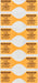 LiquiDose Butterfly Labels - Thermal - Orange LD6000 (1,000 Strips = 1,000 Doses)