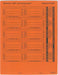 Customizable Line Tracing Label - Laser Orange (100 Sheets = 1,000 Labels)