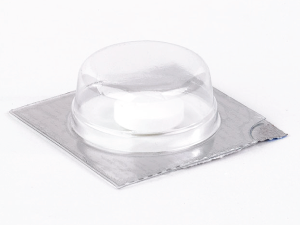 Medi-Cup Blisters MD100 - Circular Standard 3/8" Clear 6 Month BYD (1,000 Doses)