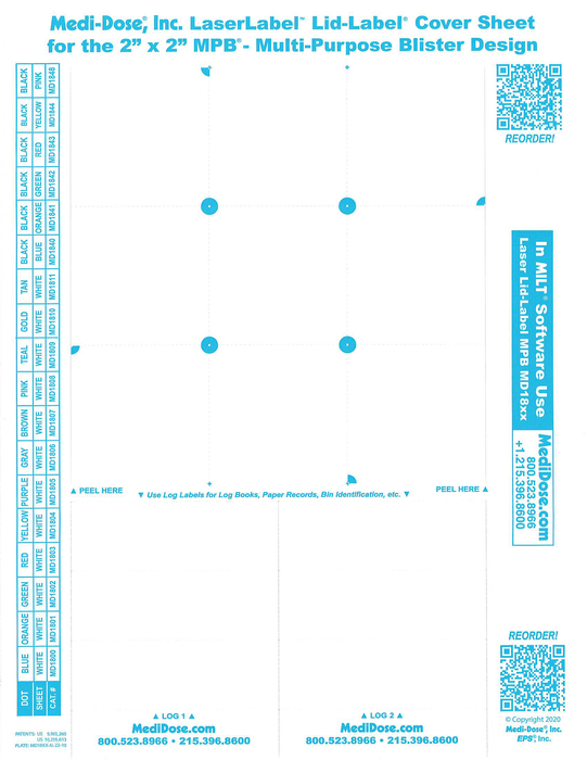 LaserLabel Lid-Label Cover Sheet MPB (900 Doses)
