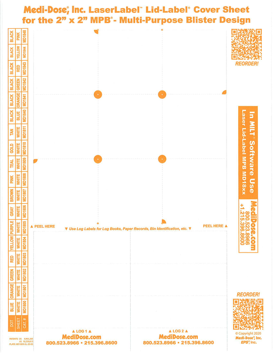 LaserLabel Lid-Label Cover Sheet MPB (900 Doses)