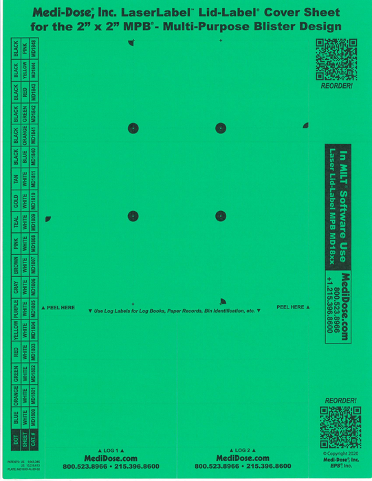 LaserLabel Lid-Label Cover Sheet MPB (900 Doses)