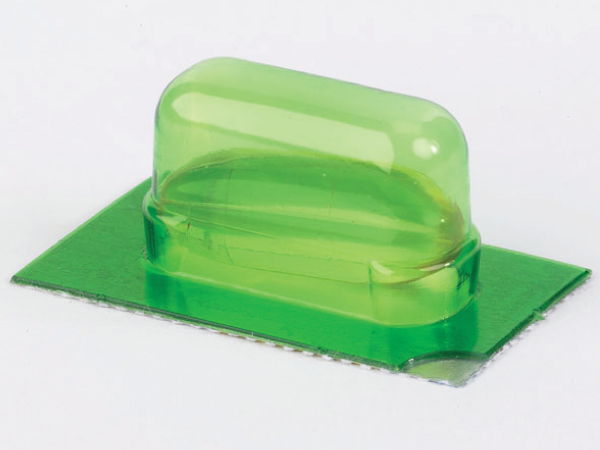 Medi-Cup Blisters MD455 - Oval Deep 5/8" Green NultraViolet 12 Month BUD (1,000 Doses)