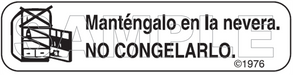 Auxiliary Label - Mantengalo en la nevera. No Congelarlo (1,000 Labels)