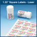 LiquiDose 1.33" Square Labels - Laser - LDS301 (100 Sheets = 3,600 Doses)