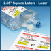 LiquiDose 2.66" Square Labels - Laser - LDS302 (100 Sheets = 900 Doses)