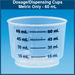 Metric Only Dosage/Dispensing Cups - 60 mL (1,000 Cups)