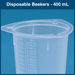 Disposable Beakers - 400 mL (100 Beakers)