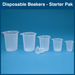 Disposable Beakers - Starter Pak (5 Beakers of Each Size)