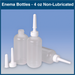 Enema Bottles - Non-Lubricated Tip -4 oz (120 ml) (72 Bottles)