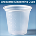 Graduated Dispensing Cups - Plastic - 1 oz (1,000 Cups)