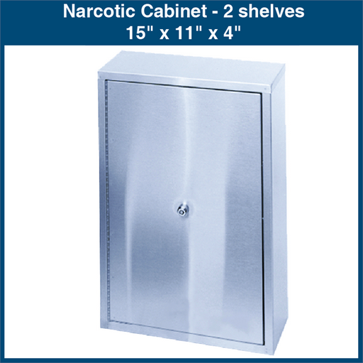 Narcotic Cabinet - 2 shelves - 15" x 11" x 4" (1 Cabinet)