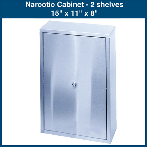 Narcotic Cabinet - 2 Shelves - 15" x 11" x 8" (1 Cabinet)
