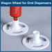 Wagon Wheel for Oral Dispensers (100 Wheels)