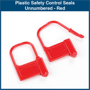 Plastic Safety Control Seals - Unnumbered (100 Seals)
