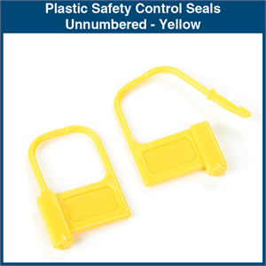 Plastic Safety Control Seals - Unnumbered (100 Seals)