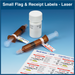 LiquiDose Flag and Receipt Labels - Small Laser - LDF200 (100 Sheets = 2,400 Doses)