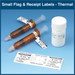 LiquiDose Flag and Receipt Labels - Small Thermal - LDF200-T (1,000 Strips = 2,000 Doses)