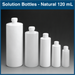 Solution Bottles - 120 ml - 4 oz Natural (72 Bottles)