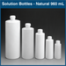 Solution Bottles - 960 ml - 32 oz Natural (36 Bottles)