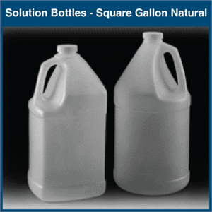 Solution Bottles - Gallon - Square Natural (4 Bottles)