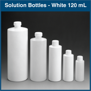 Solution Bottles - 120 ml - 4 oz White (72 Bottles)