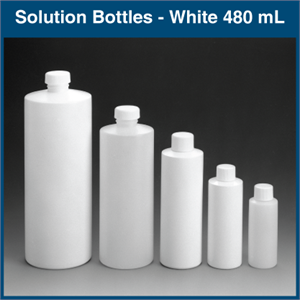 Solution Bottles - 480 ml - 16 oz White (36 Bottles)