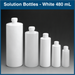 Solution Bottles - 480 ml - 16 oz White (36 Bottles)