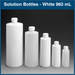 Solution Bottles - 960 ml - 32 oz White (36 Bottles)