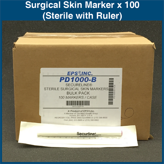 SecureLine Surgical Skin Marker - PD1000-B (100 Sterile Markers)