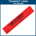 TampAlerT Labels - Lab Sample