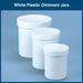 White Plastic Ointment Jars