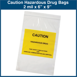 Caution Hazardous Drug Bags
