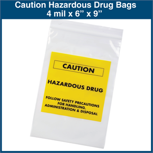 Caution Hazardous Drug Bags