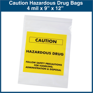 Caution Hazardous Drug Bags