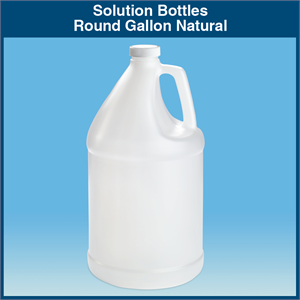 Solution Bottles - Gallon - Round Natural (4 Bottles)