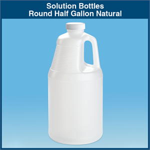 Solution Bottles - Half Gallon - Round Natural (8 Bottles)