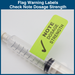 Flag Warning Labels -  Check Note Dosage Strength (1,000 Labels)