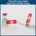 Flag Warning Labels -  High Alert Double Check (1,000 Labels)